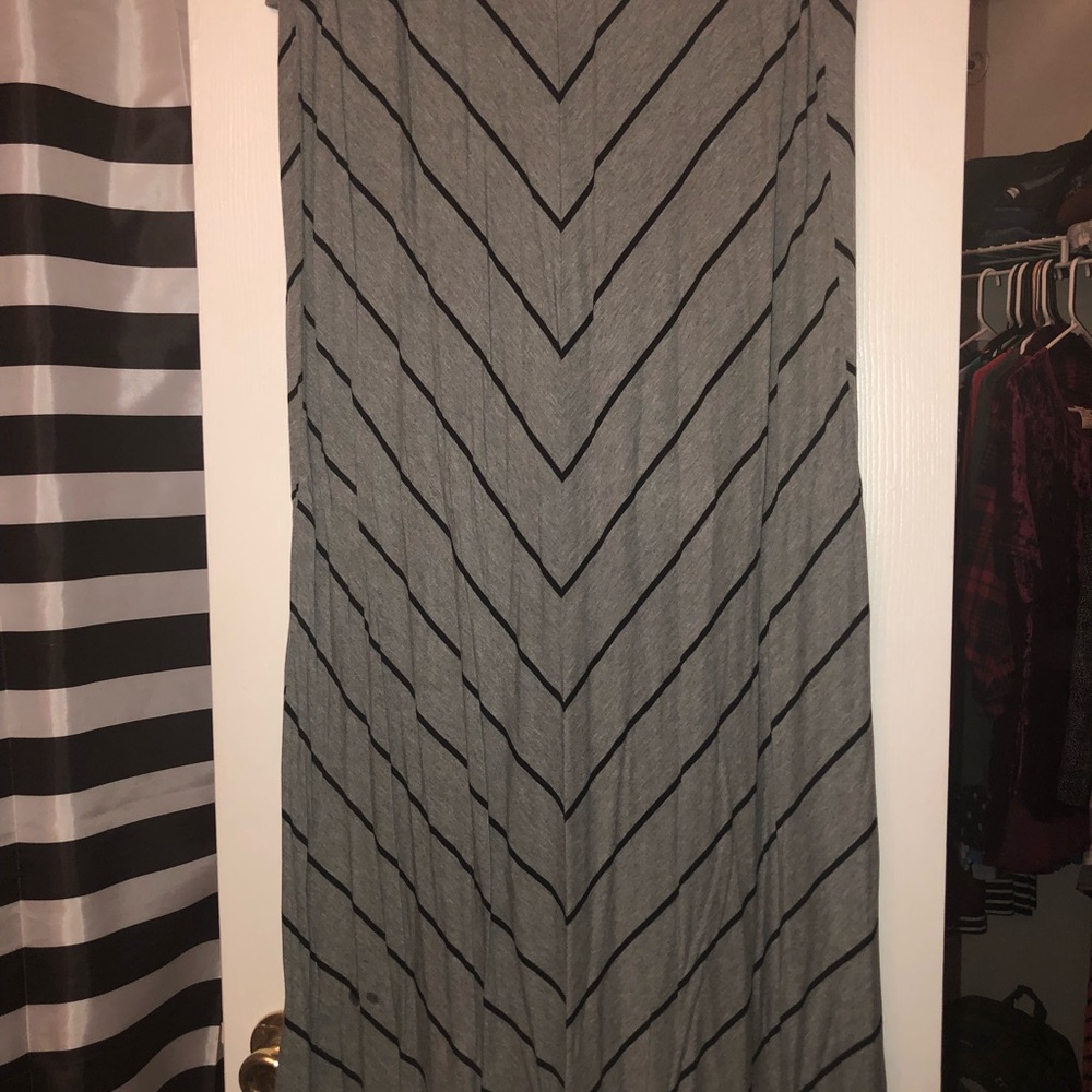 Chevron print maxi skirt